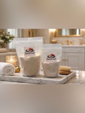 Squirrel Soak Goat Milk Oatmeal Dead Sea Salt Bath Soak Powder moisturizing Tub